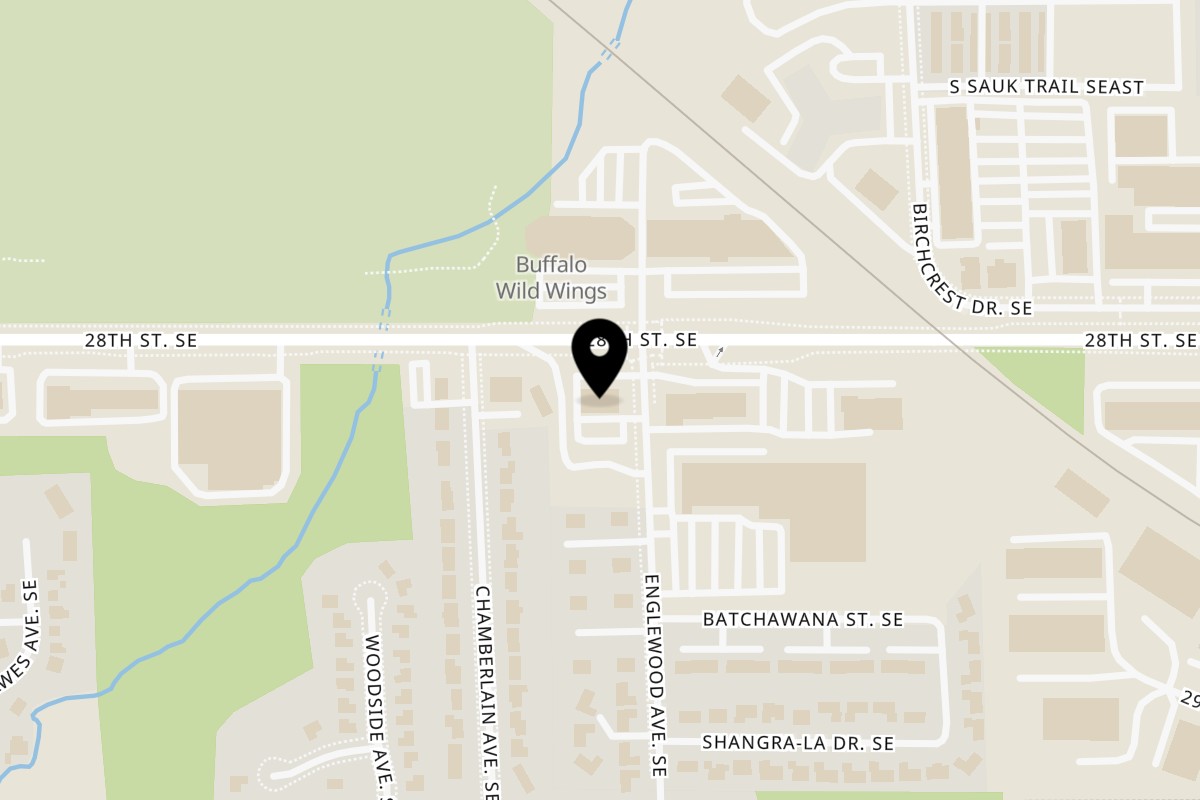 Map showing the location of Madras Indian Grill on 2030 28th St SE in Grand Rapids